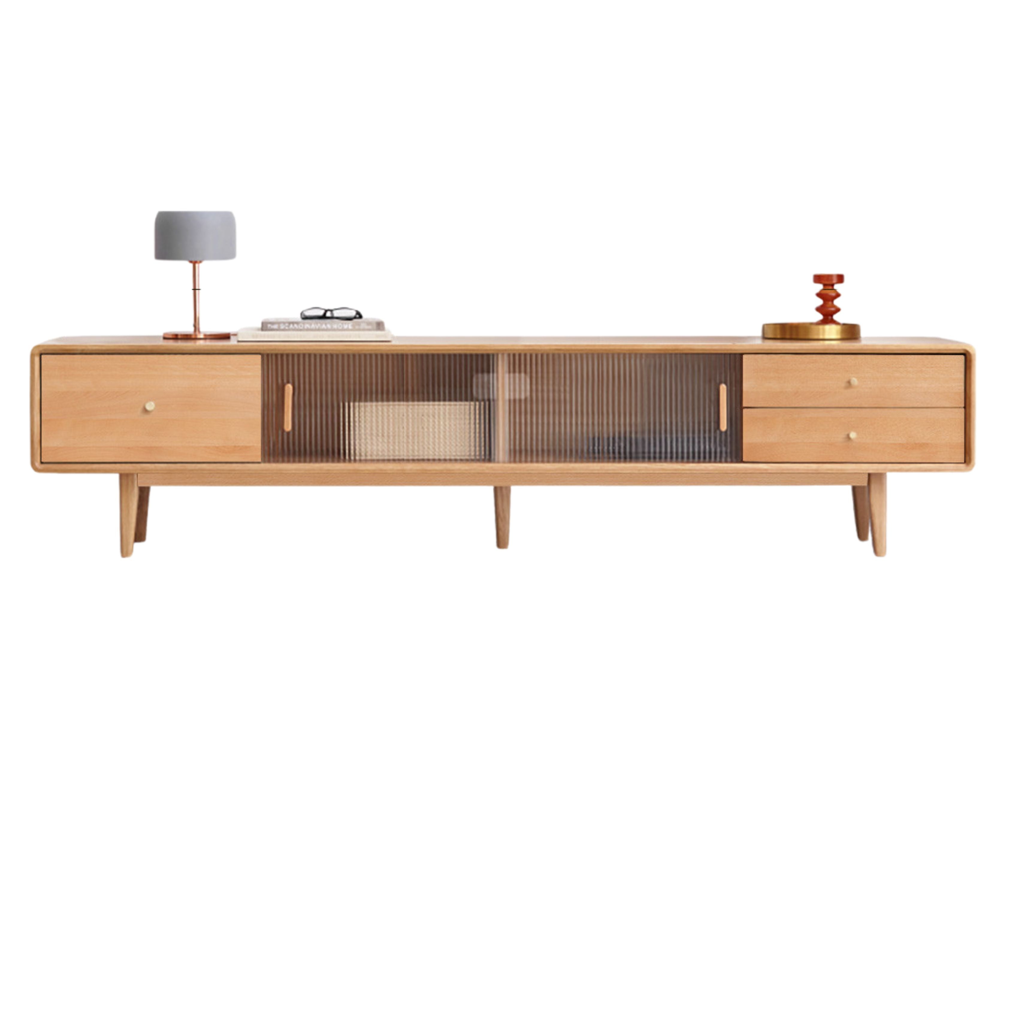 Oak Solid Wood Nordic Modern TV Stand