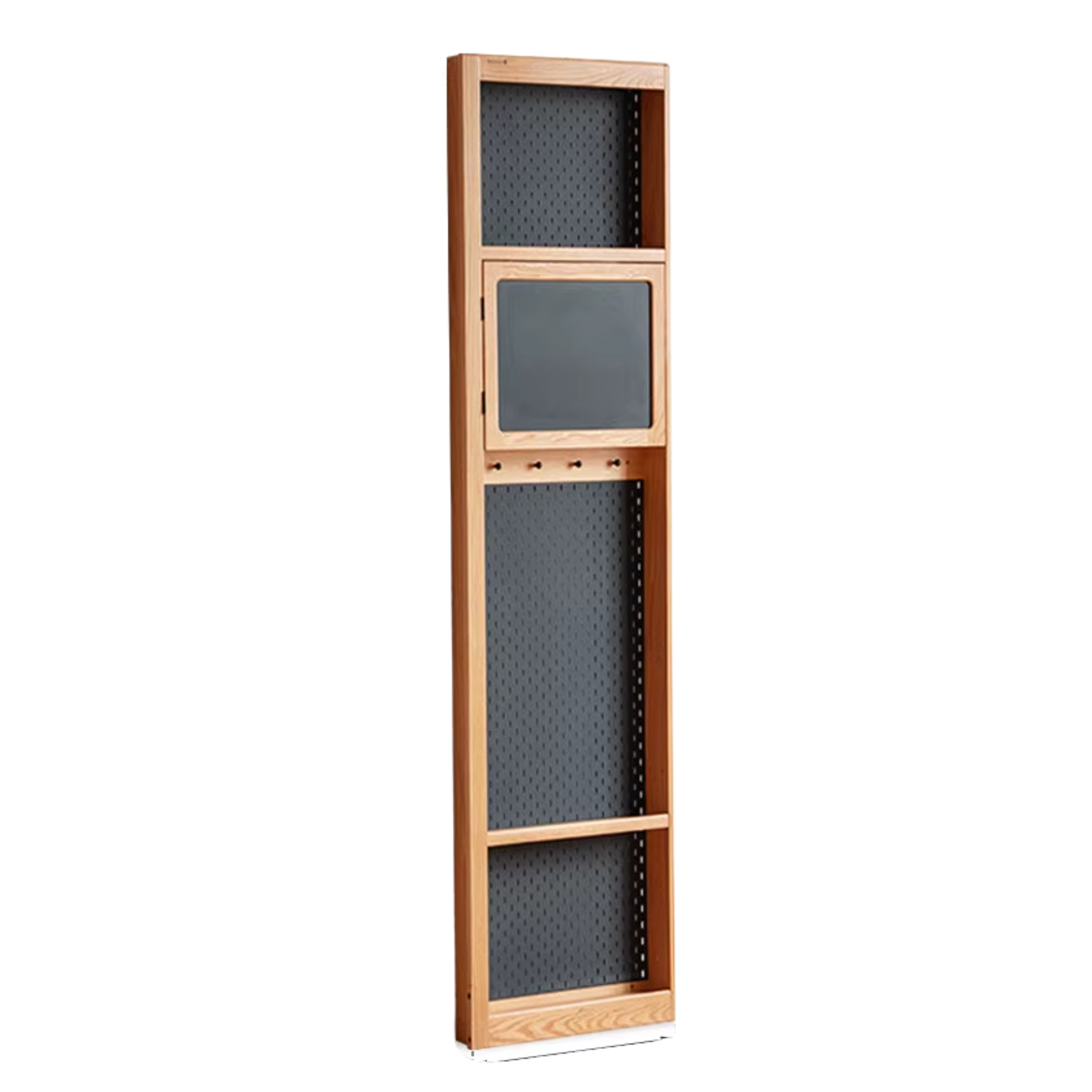 Cherry, Poplar Solid Wood Medieval Style Corner Cabinet.