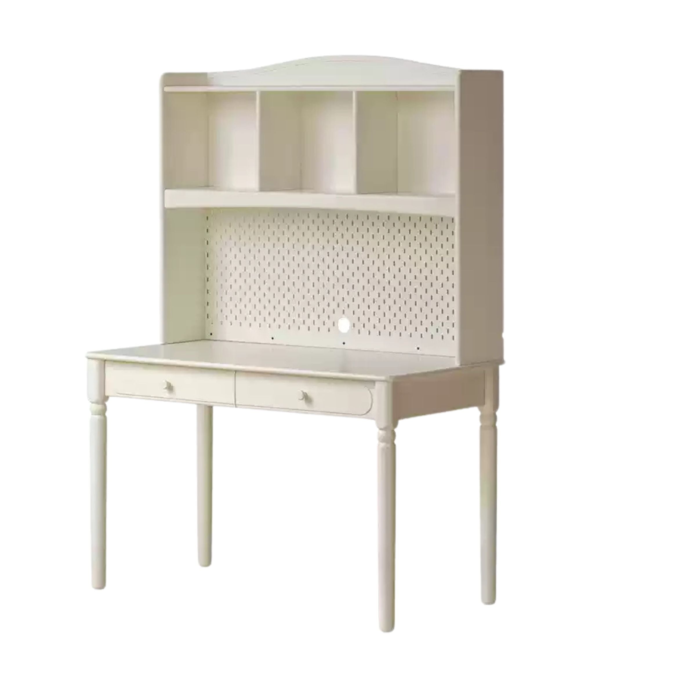 Rubber Solid Wood Cream Style Children's Desk.
