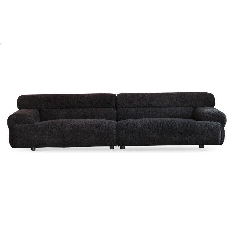 Fabric Sofa French Retro Three-seat Straight Sofa.