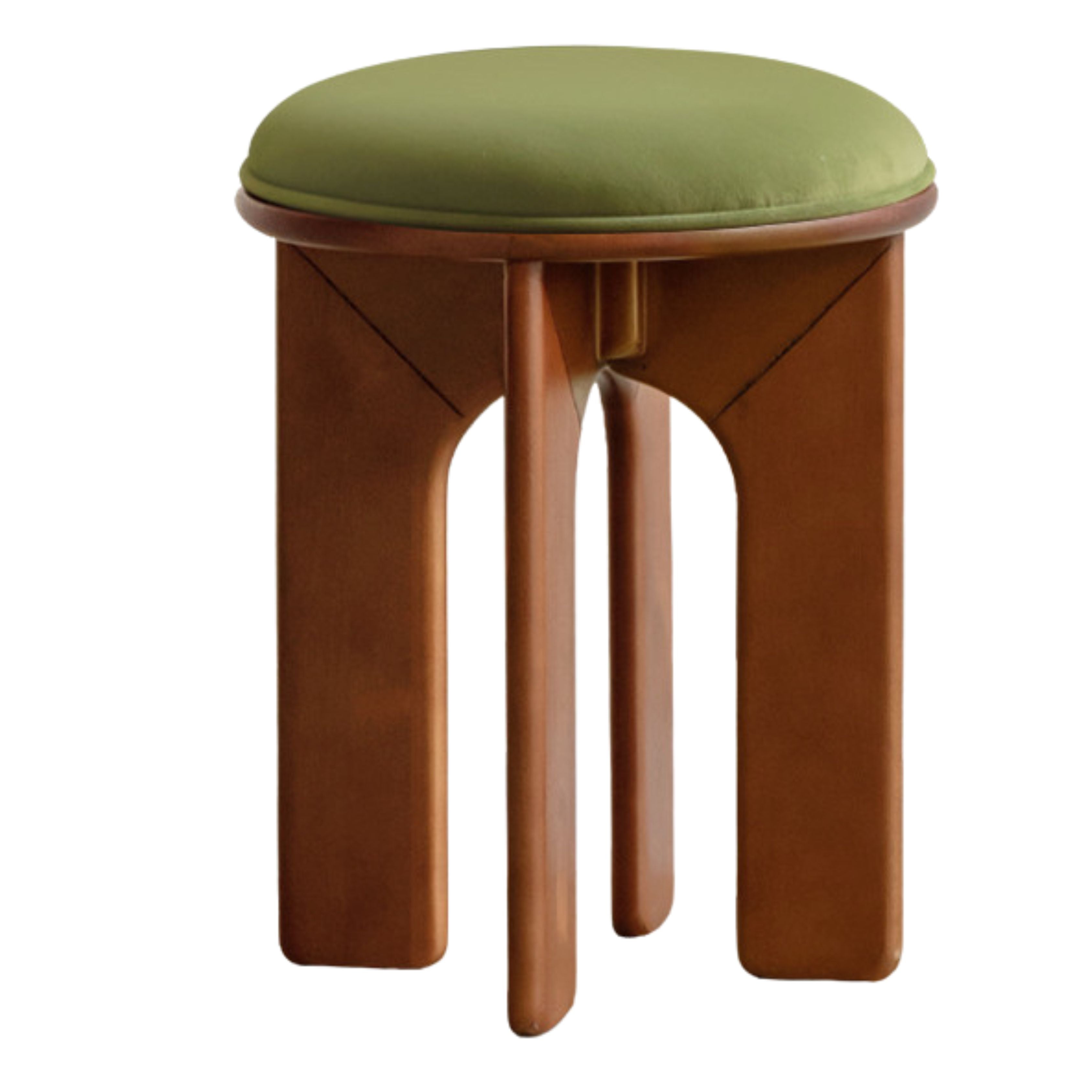 Oak, Beech Solid Wood, Solid RubberWood French Retro Round Stool