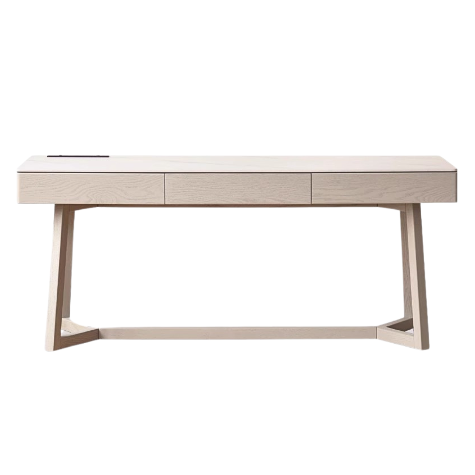 Oak, Poplar Solid Wood Slate Warm Elegant Desk With Drawer