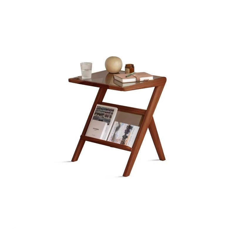 Beech Solid wood side glass creative corner)