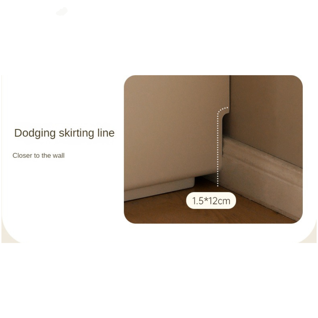 Poplar Solid Wood Telescopic Small Dressing Table Cream Style.