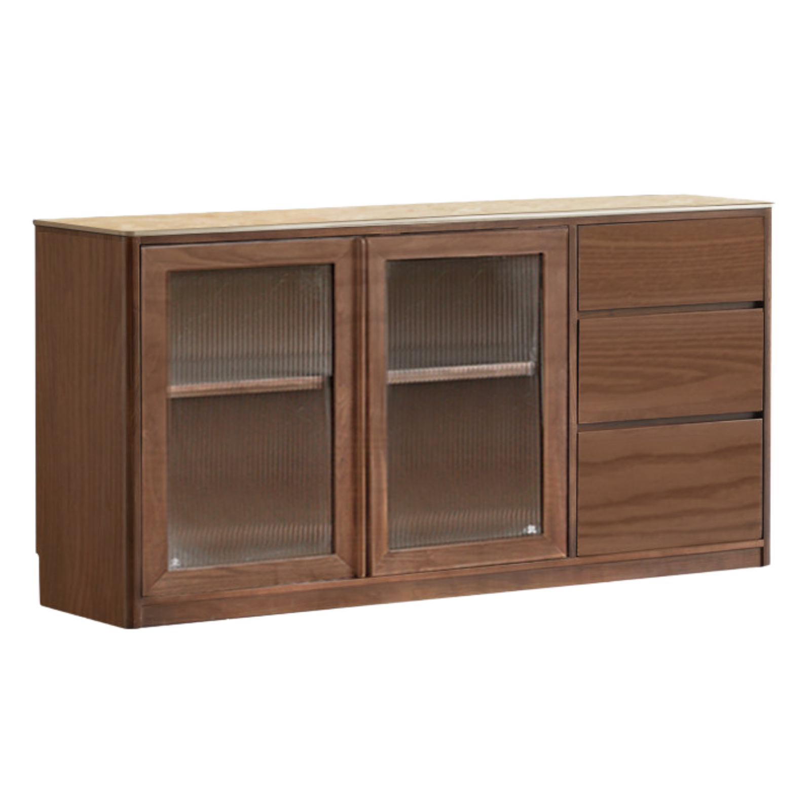 Sandalwood, Ash, White Ash Solid Wood Rock Board Modern Sideboard