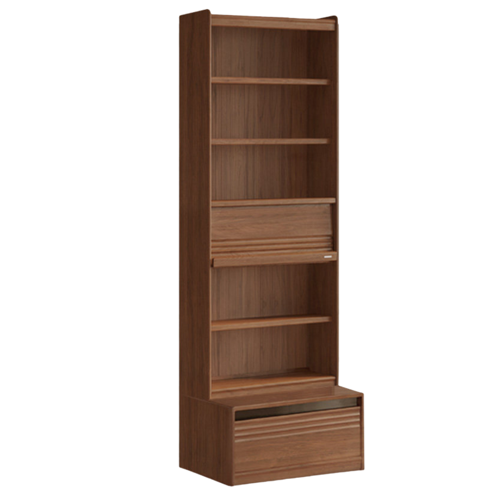 Black Walnut, Sandalwood, Oak, Ash Solid Wood Combination Bookcase with Floor Display and Luxury Storage