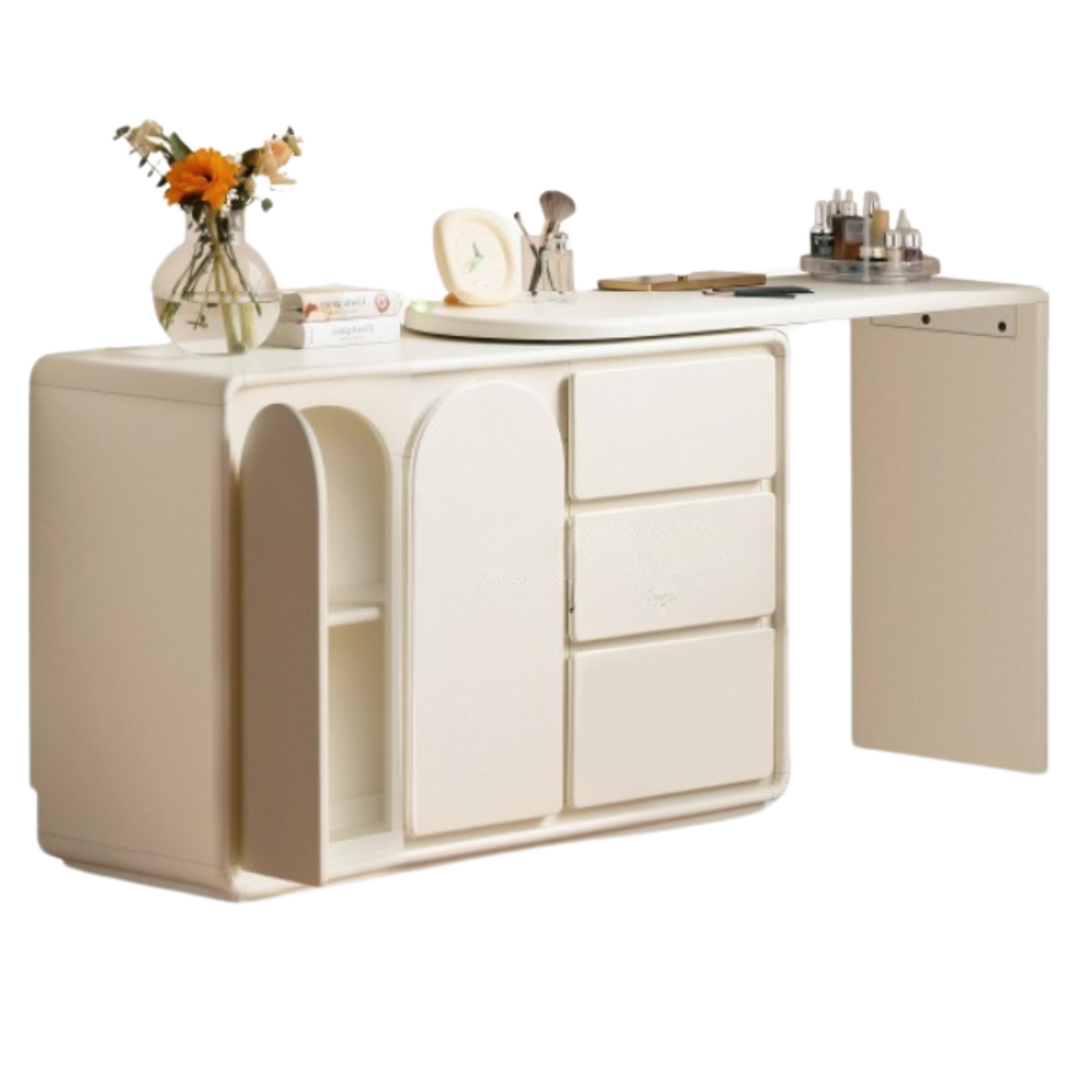Poplar, Solid Rubberwood French Cream Style Dressing Table.