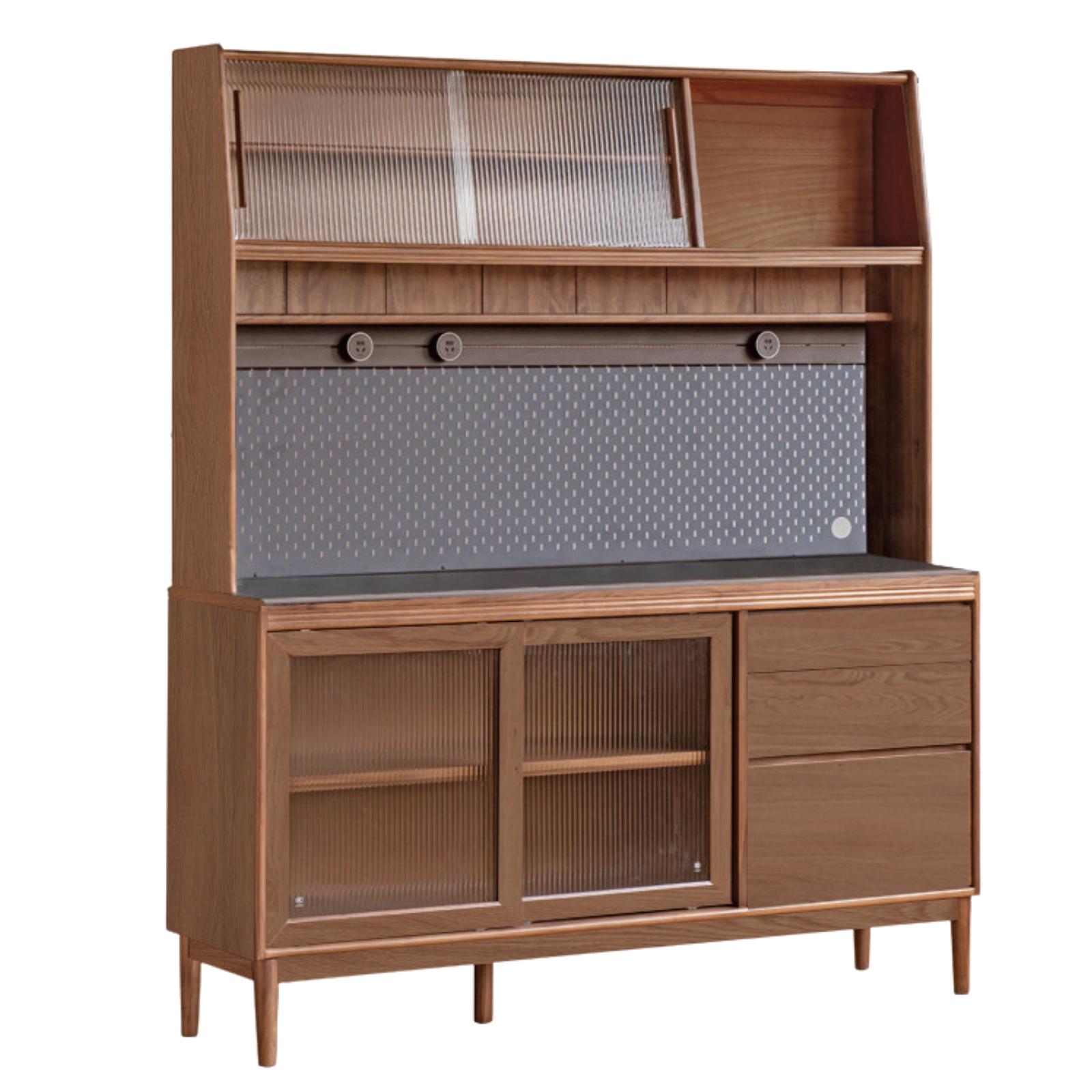 Black Walnut, Oak, Sandalwood, Ash, White Ash Solid Wood Rock Board Sideboard