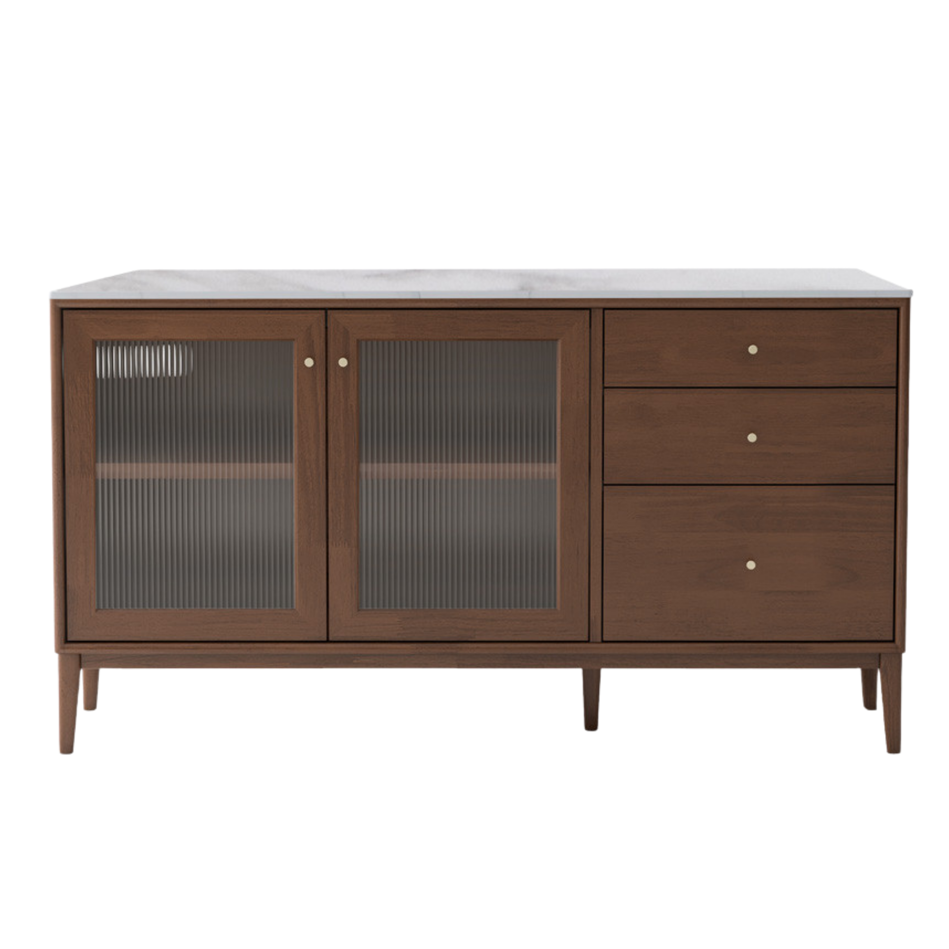 Oak Solid Wood, Solid Rubberwood Modern Dining Sideboard