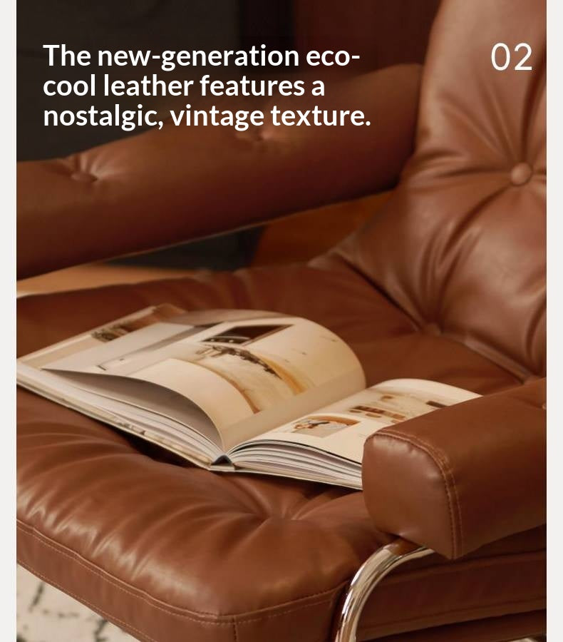 Bauhaus Style Lounge Chair, Mid-Century Accent Chair with Cushioned Back and Armrests