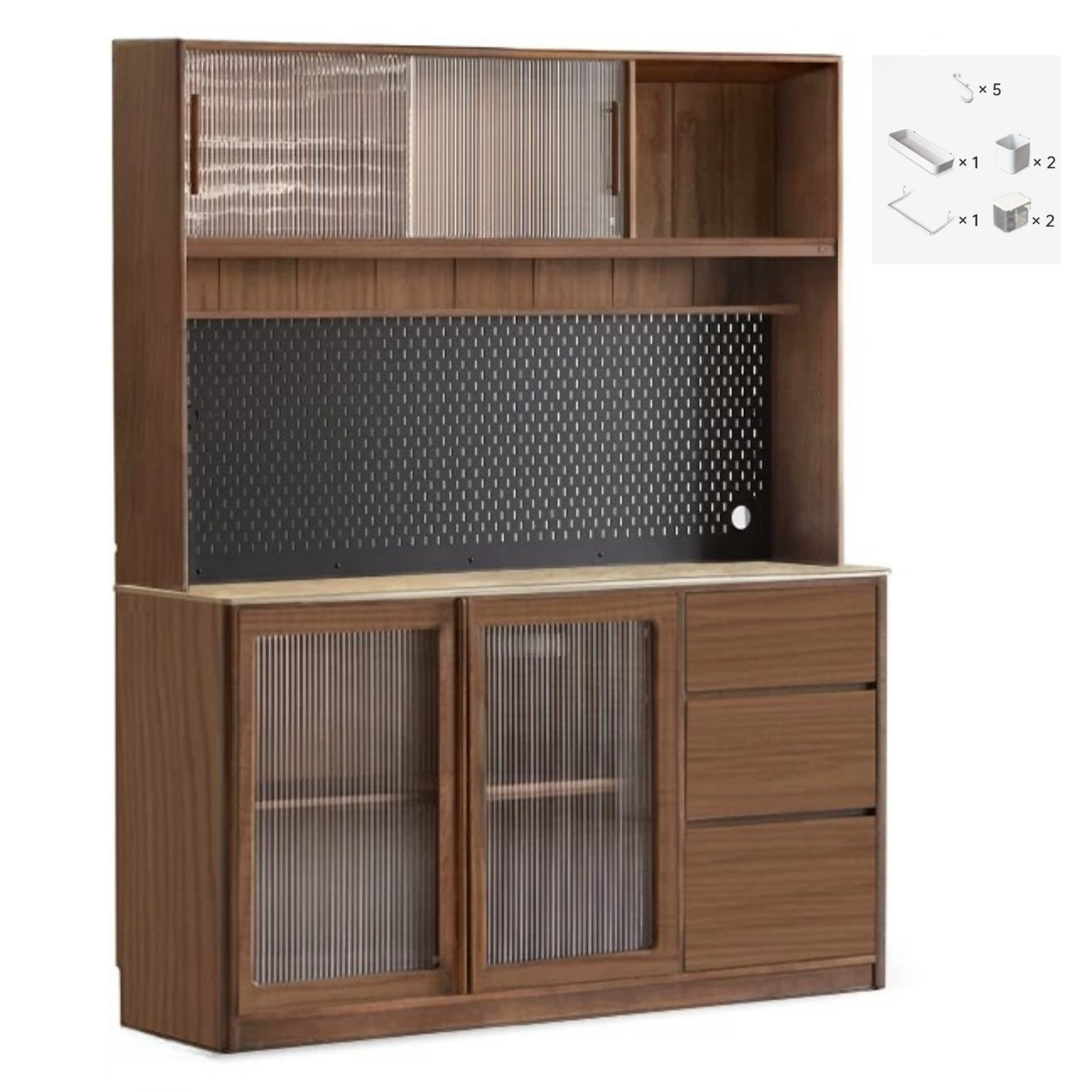 Sandalwood, Ash, White Ash Solid Wood Rock Board Modern Sideboard