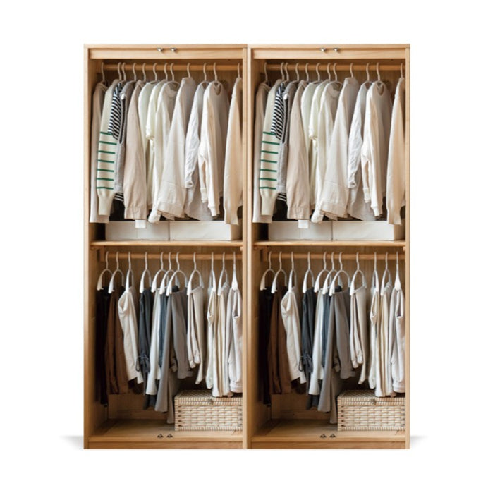 Oak Solid Wood Modern Wardrobe Free Combination.