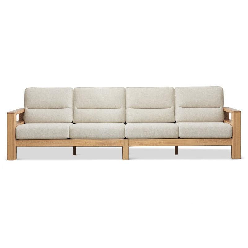 Ash, Black Walnut Solid Wood White Wax Fabric Sofa.