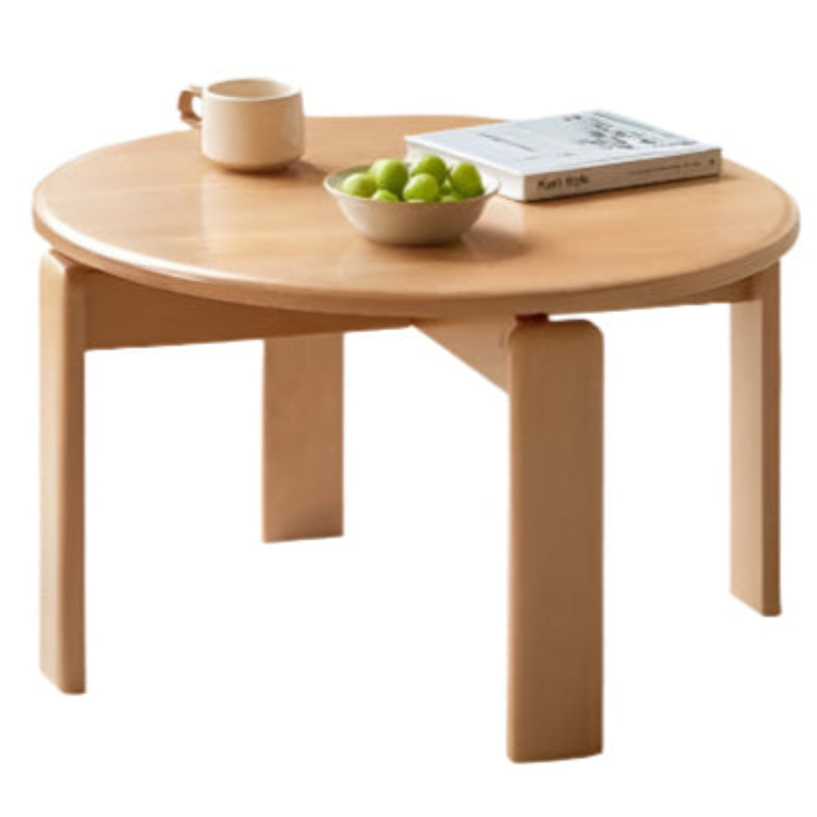 Beech Solid Wood Modern European Round Coffee Table