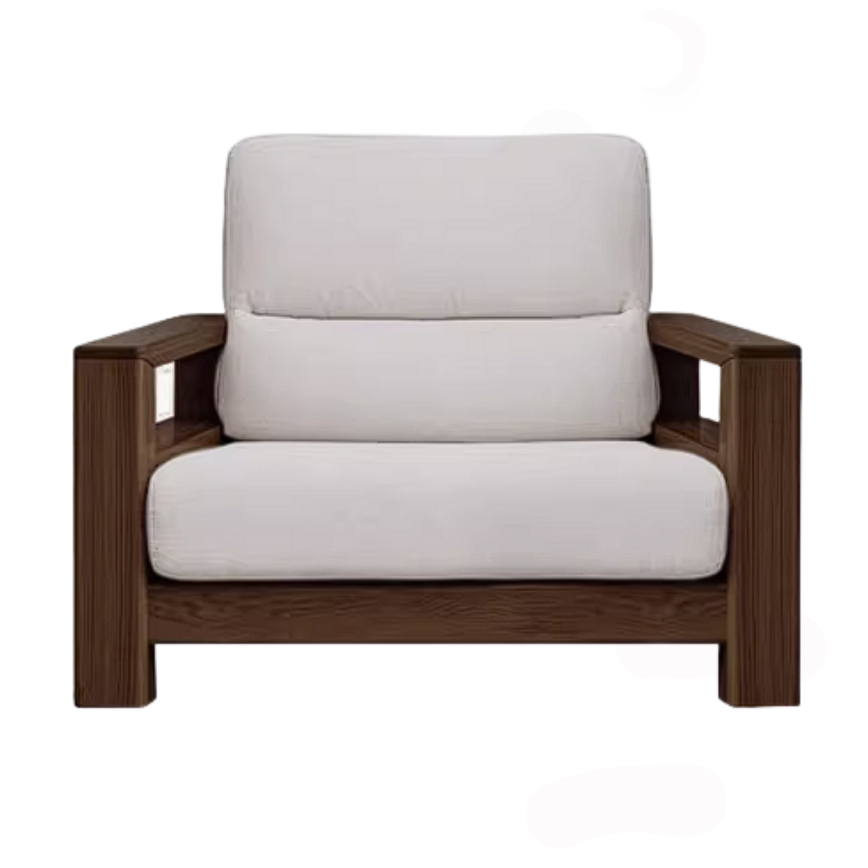 Black Walnut, Ash, Golden Sandalwood Solid Wood Corner Sofa with Fabric Upholstery