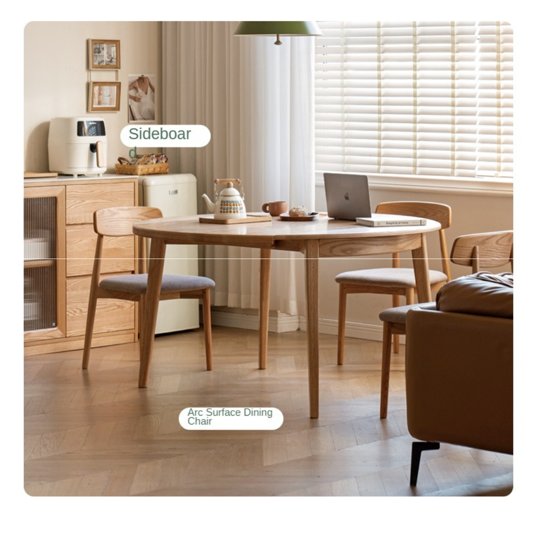 Oak Solid Wood Folding Dining Table