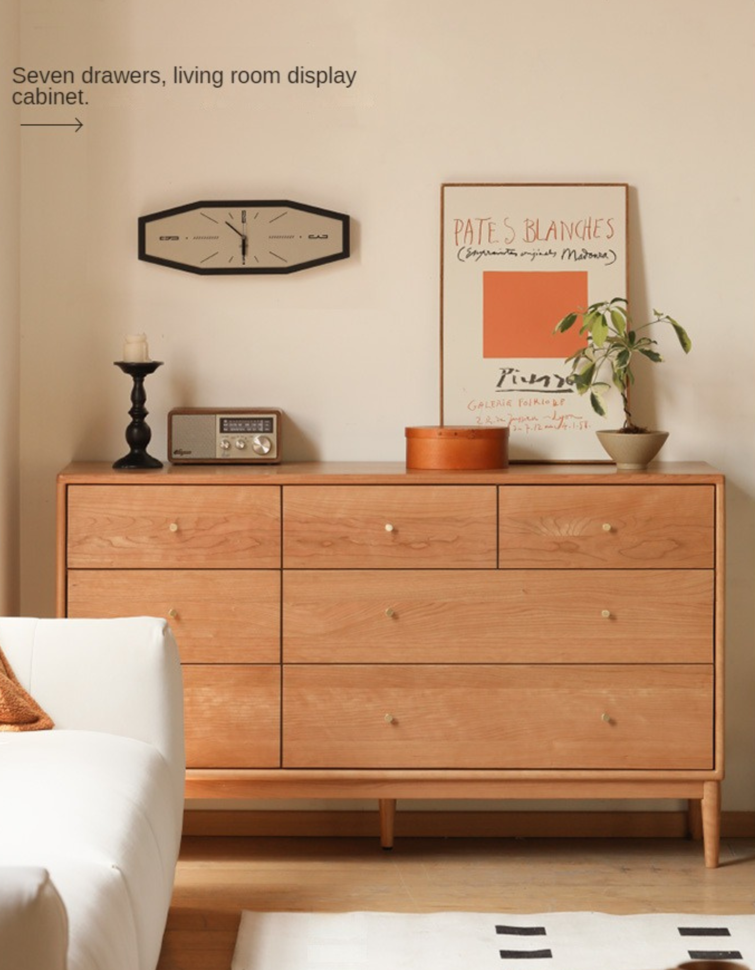 Cherry Solid Wood Chest of Drawers