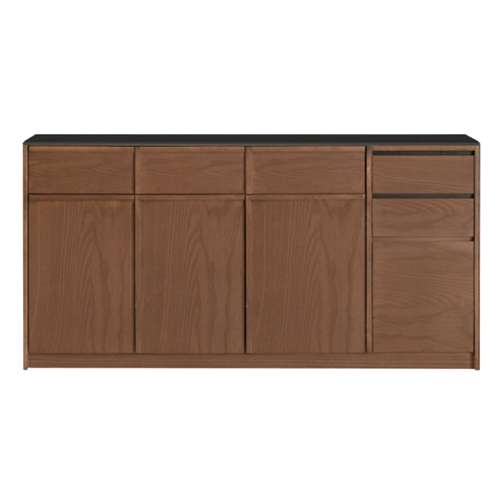 Black Walnut, Sandalwood, Ash Solid Wood Dining Cabinet Antique Style Rock Board