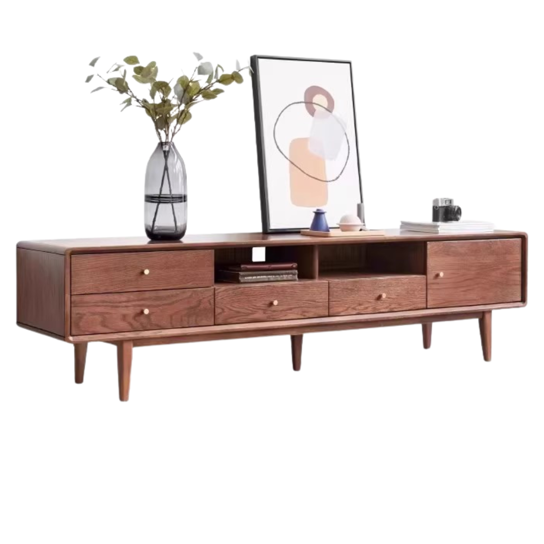 Oak Solid Wood Nordic Modern TV Stand