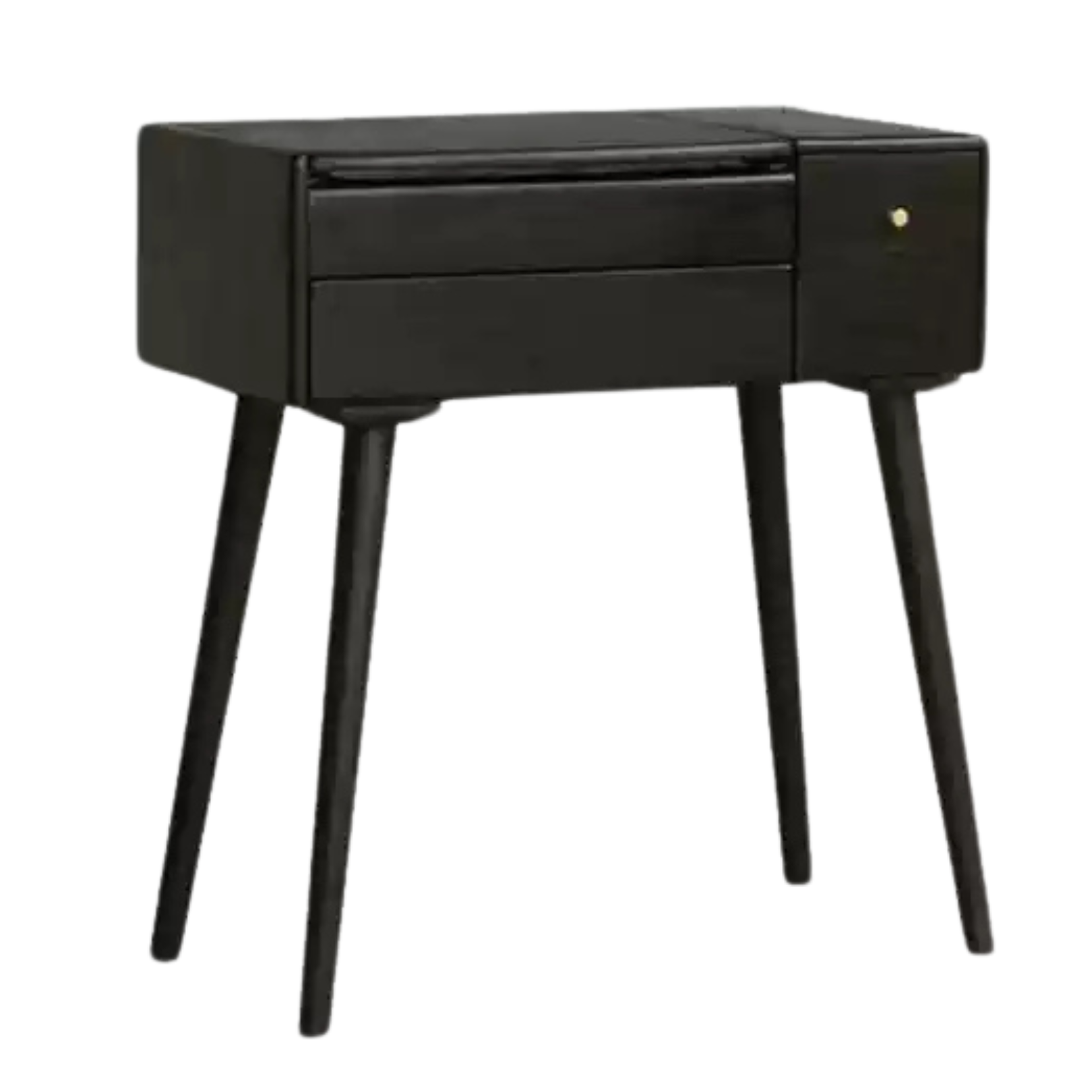 Oak Solid Wood Black Makeup Table Mirror LED Touch.