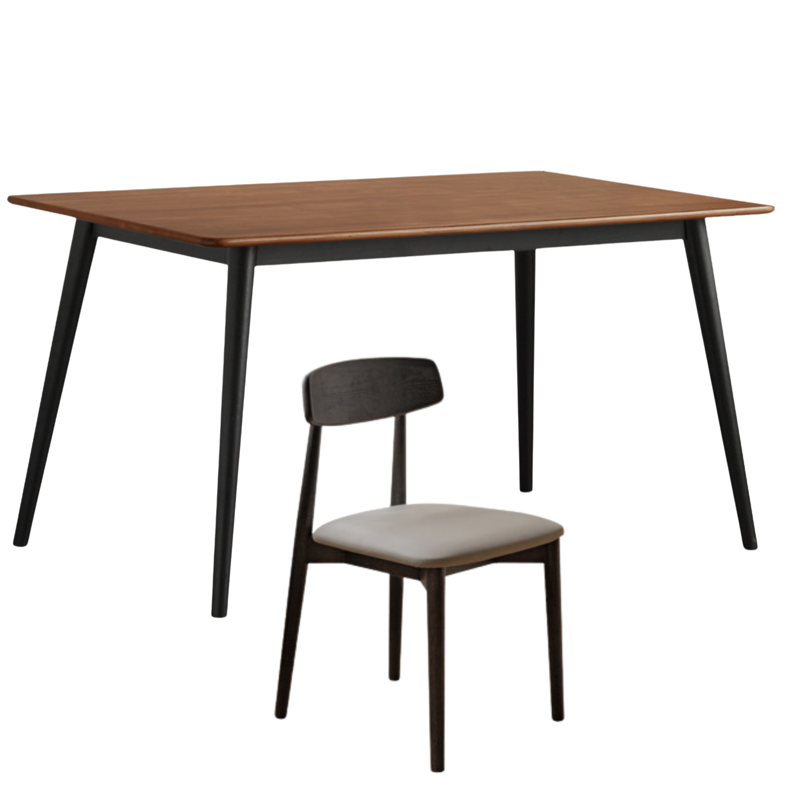 Black Walnut Solid Wood Italian Light Luxury Dining Table