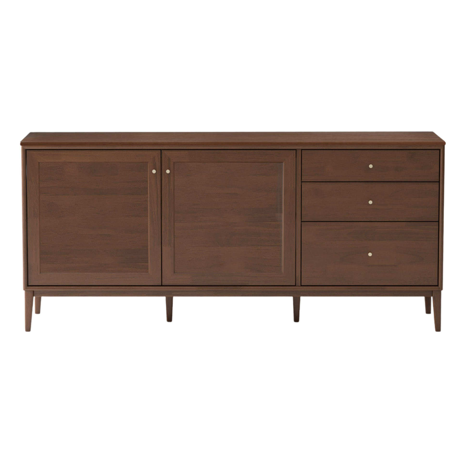 Oak Solid Wood, Solid Rubberwood Modern Dining Sideboard