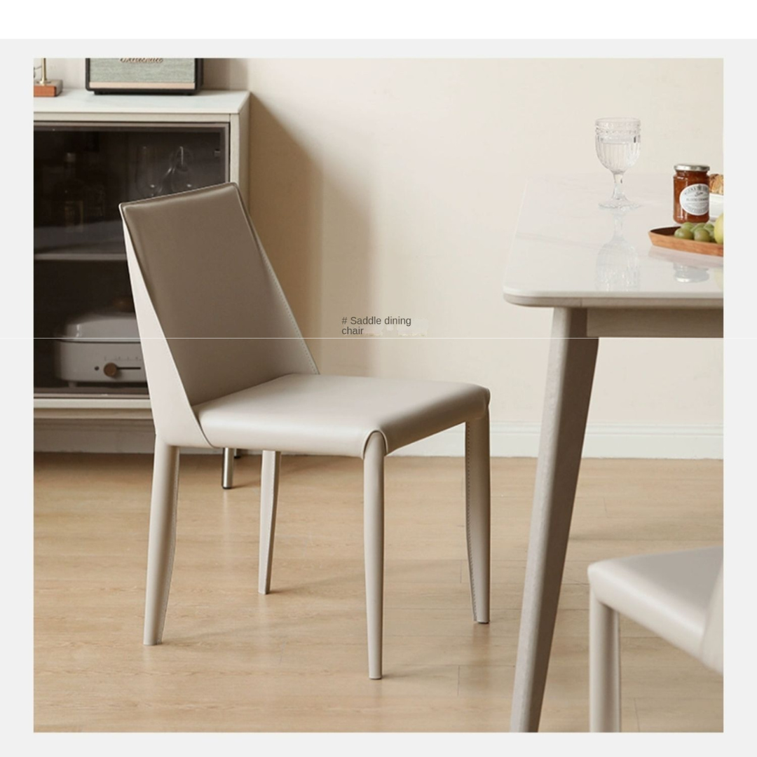 Rock Slab+Metal Italian Light Luxury Black Dining Table