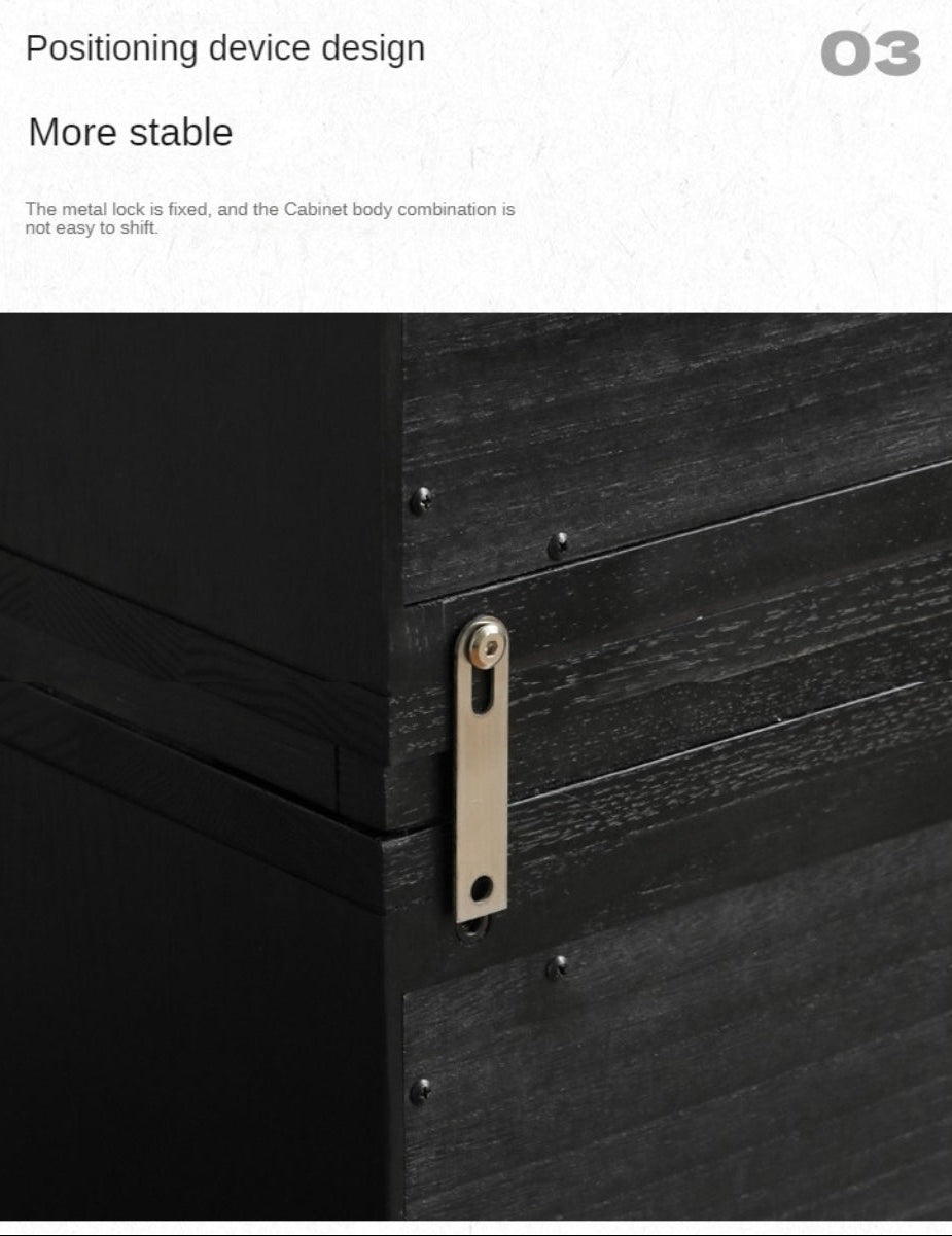 Oak Solid Wood Modern Module Combination Bookcase