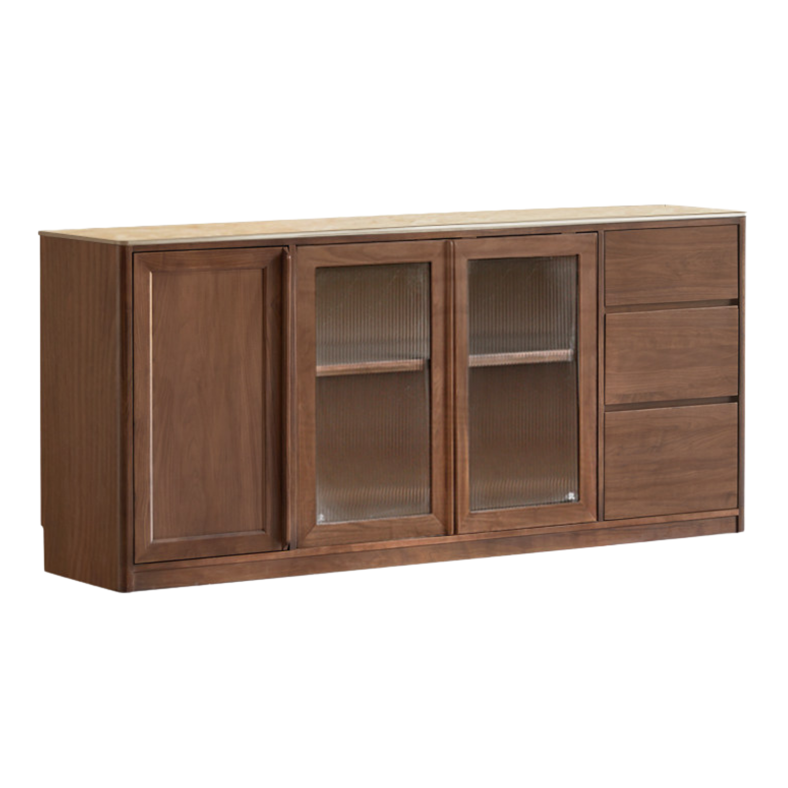 Sandalwood, Ash, White Ash Solid Wood Rock Board Modern Sideboard