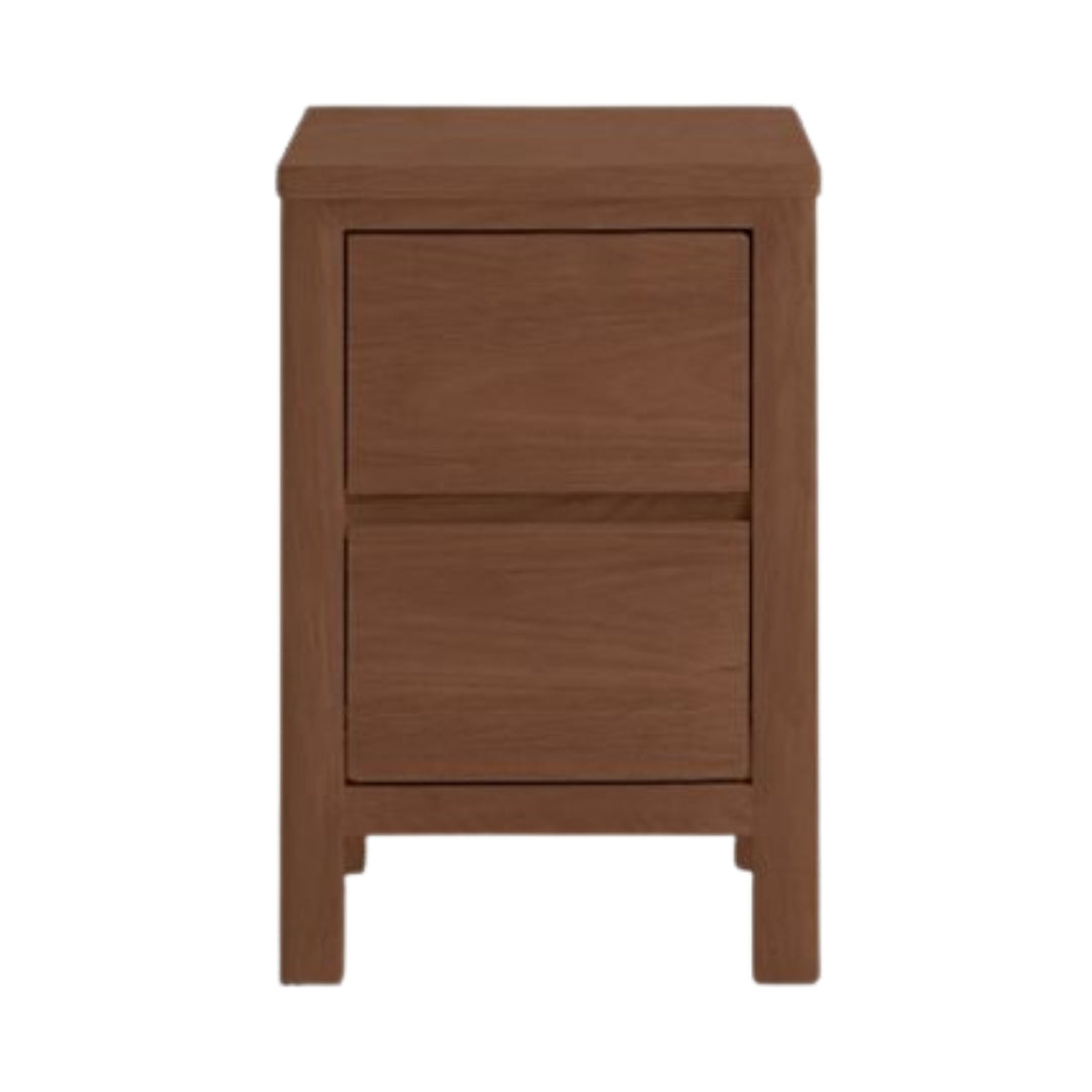 Oak Solid Wood, Solid Rubberwood Nightstand with Locker.