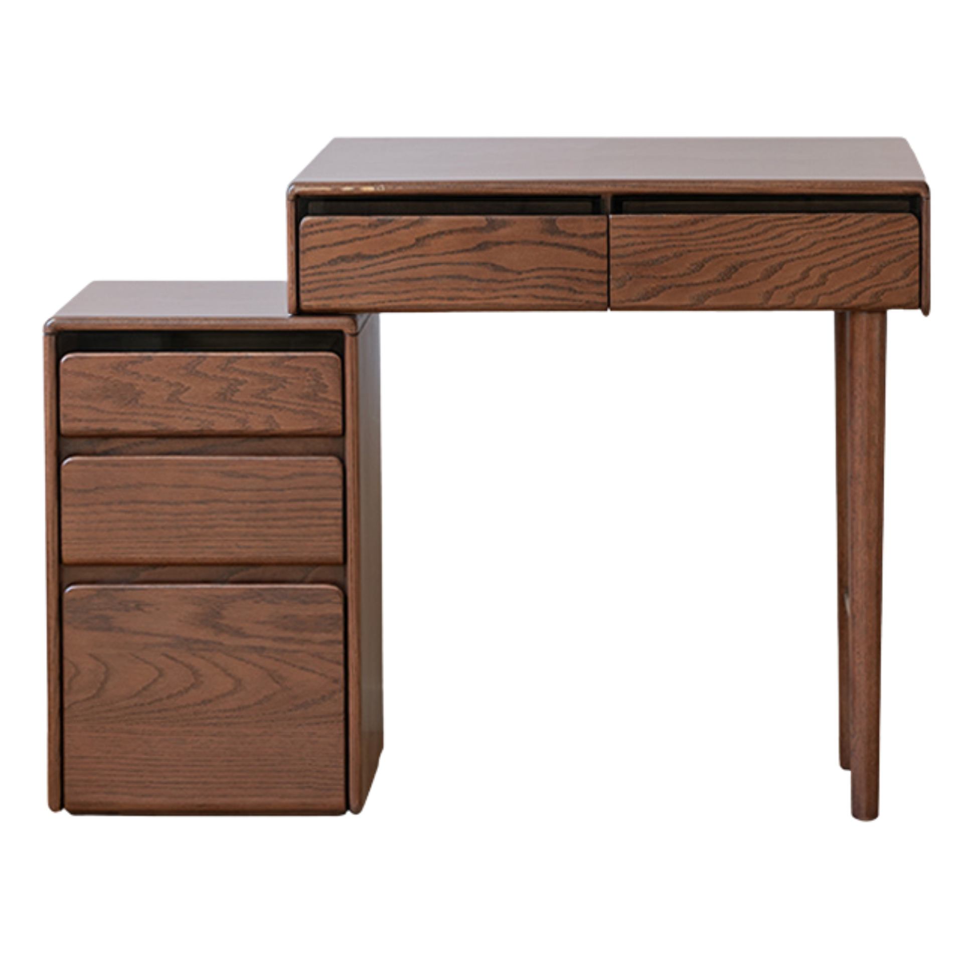 Black Walnut, Oak, Sandalwood Solid Wood Retractable Dressing Table