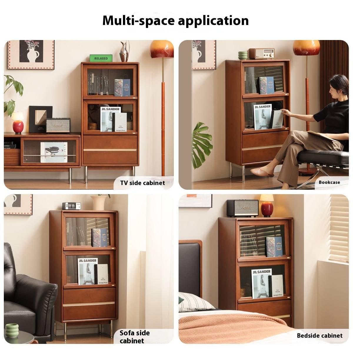 Poplar Solid Wood Ancient Style Side Cabinet.