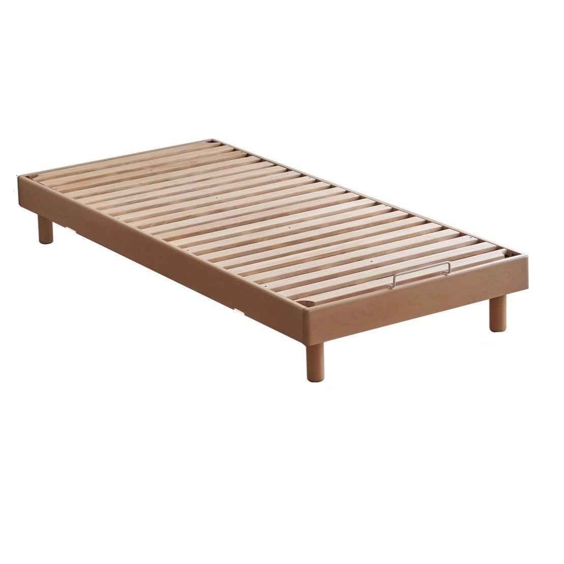 Rubberwood Solid Wood Mother-and-child platform bed, headboard-free bed