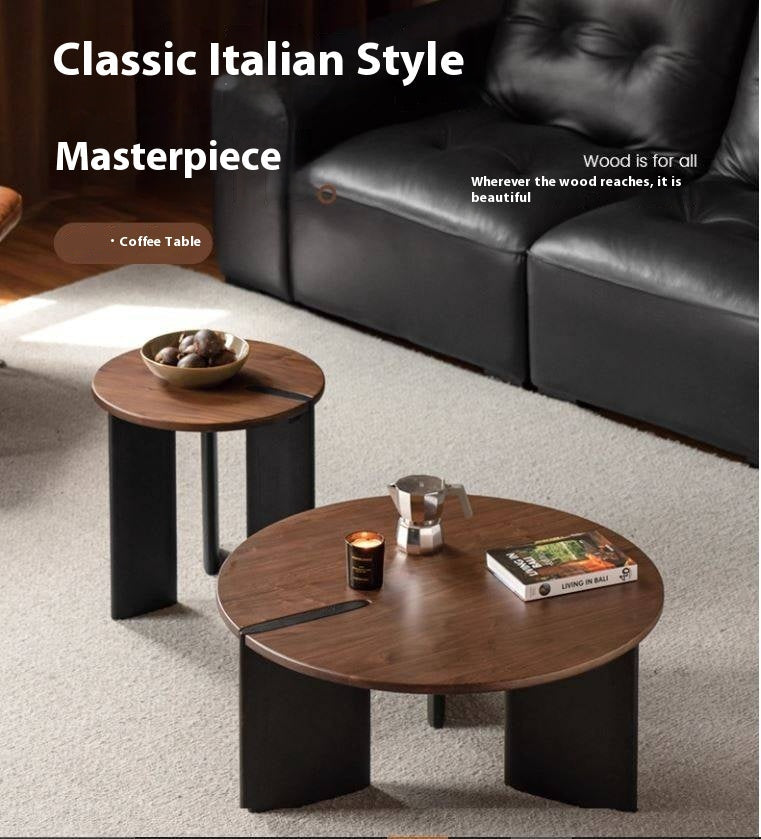Black Walnut Solid Wood Italian Light Luxury Coffee Table