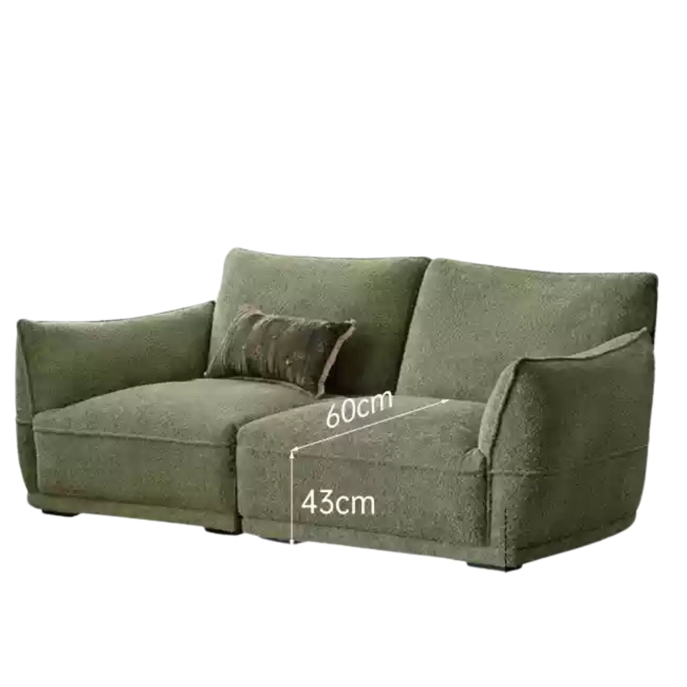 Antique style tofu block imitation cashmere Fabric Sofa
