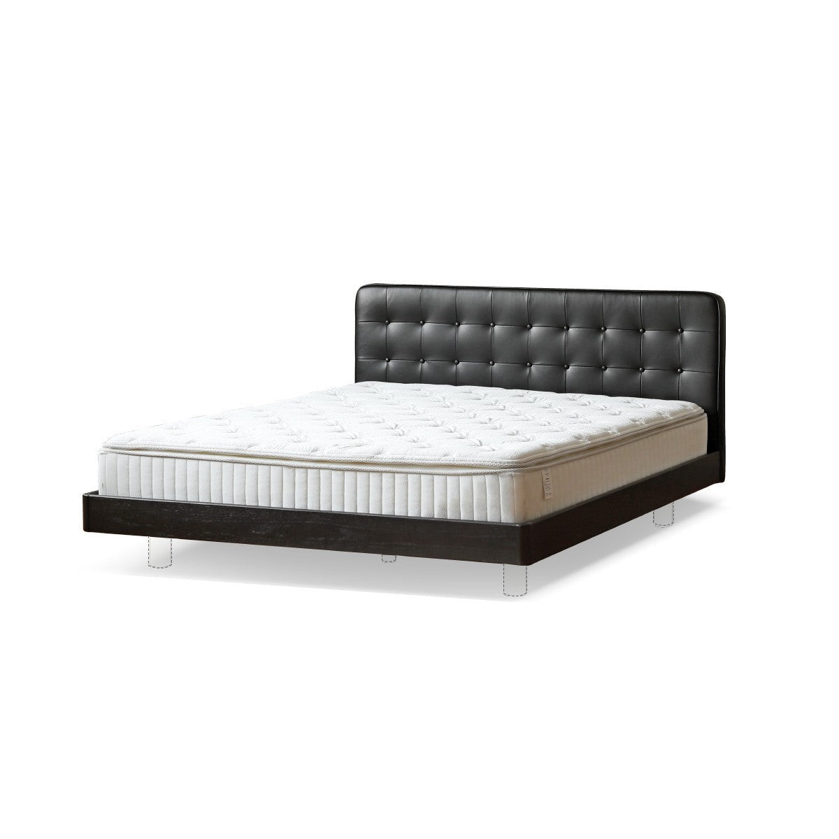 Black High-end Leather Suspension Bed