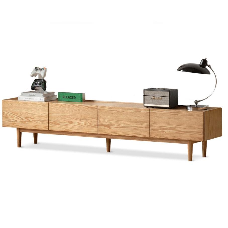 Oak Solid Wood Modern Locker Integrated TV Cabinet.