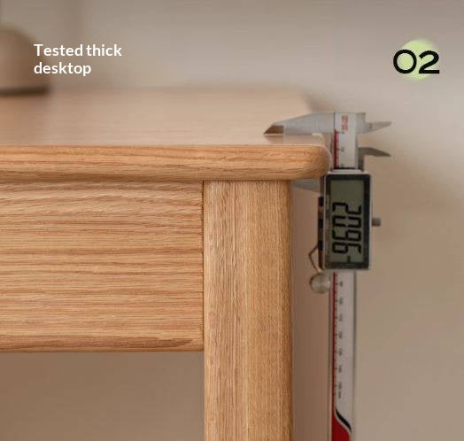 Oak, Ash Solid Wood USB Office Desk