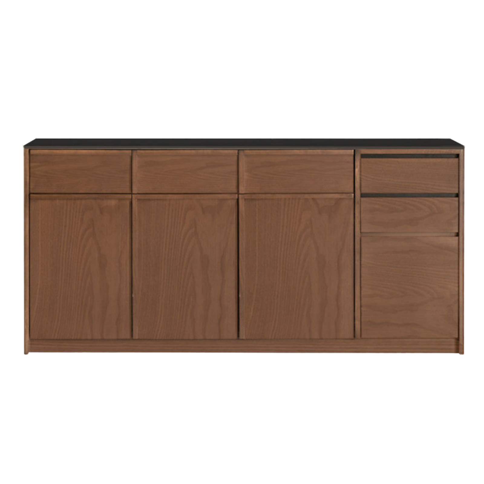 Black Walnut, Sandalwood, Ash Solid Wood Dining Cabinet Antique Style Rock Board