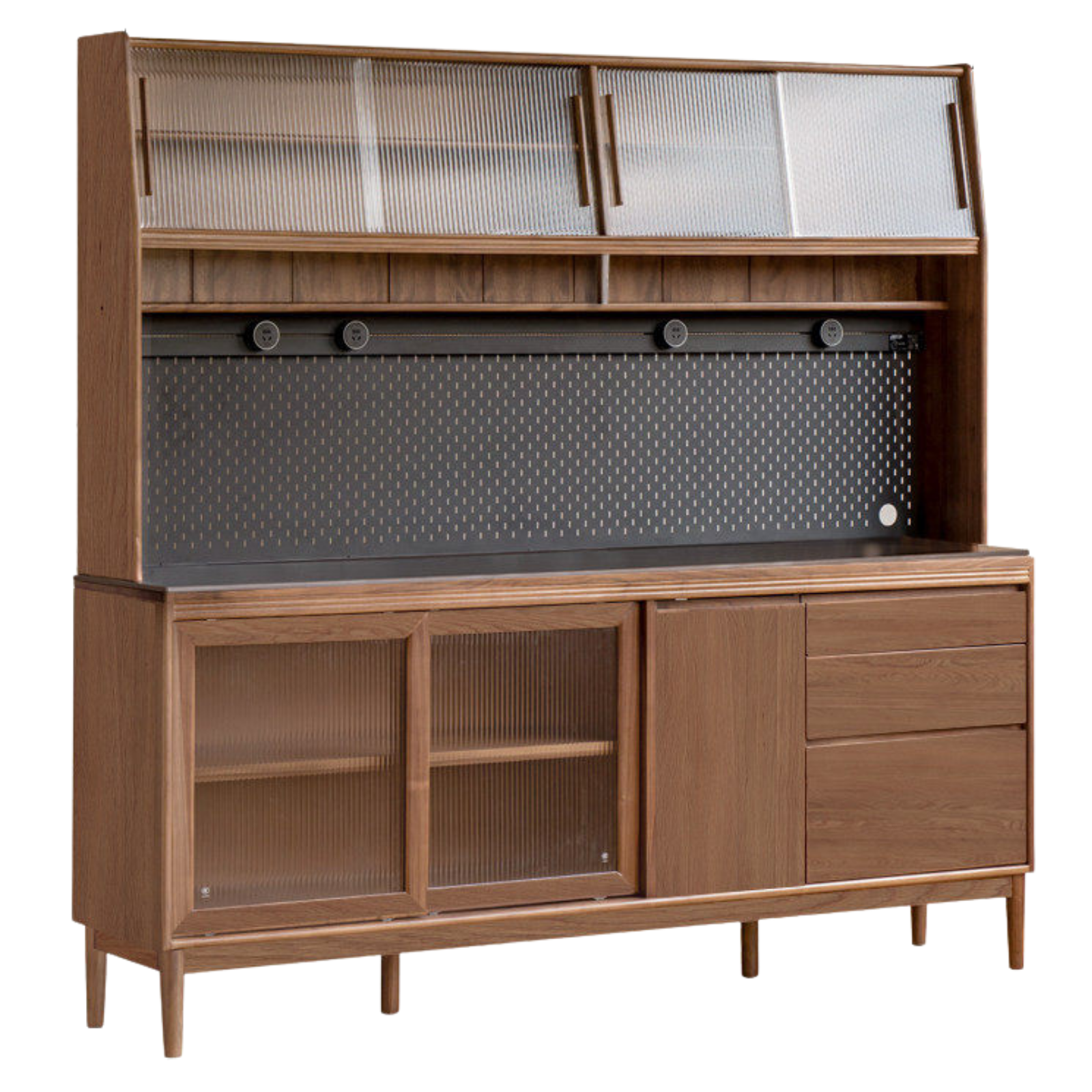 Black Walnut, Oak, Sandalwood, Ash, White Ash Solid Wood Rock Board Sideboard