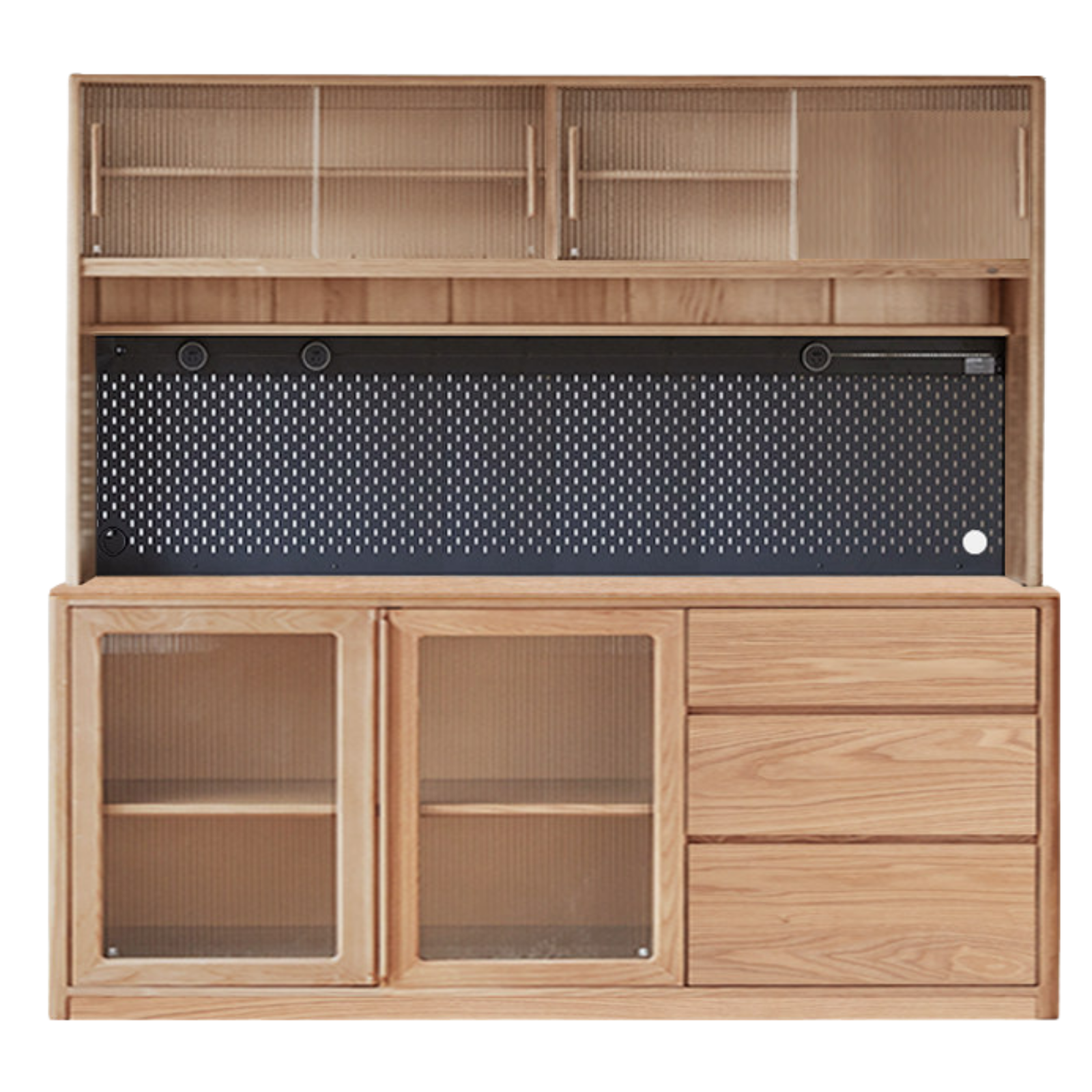 Ash Solid Wood White Wax Rock Plate Sideboard