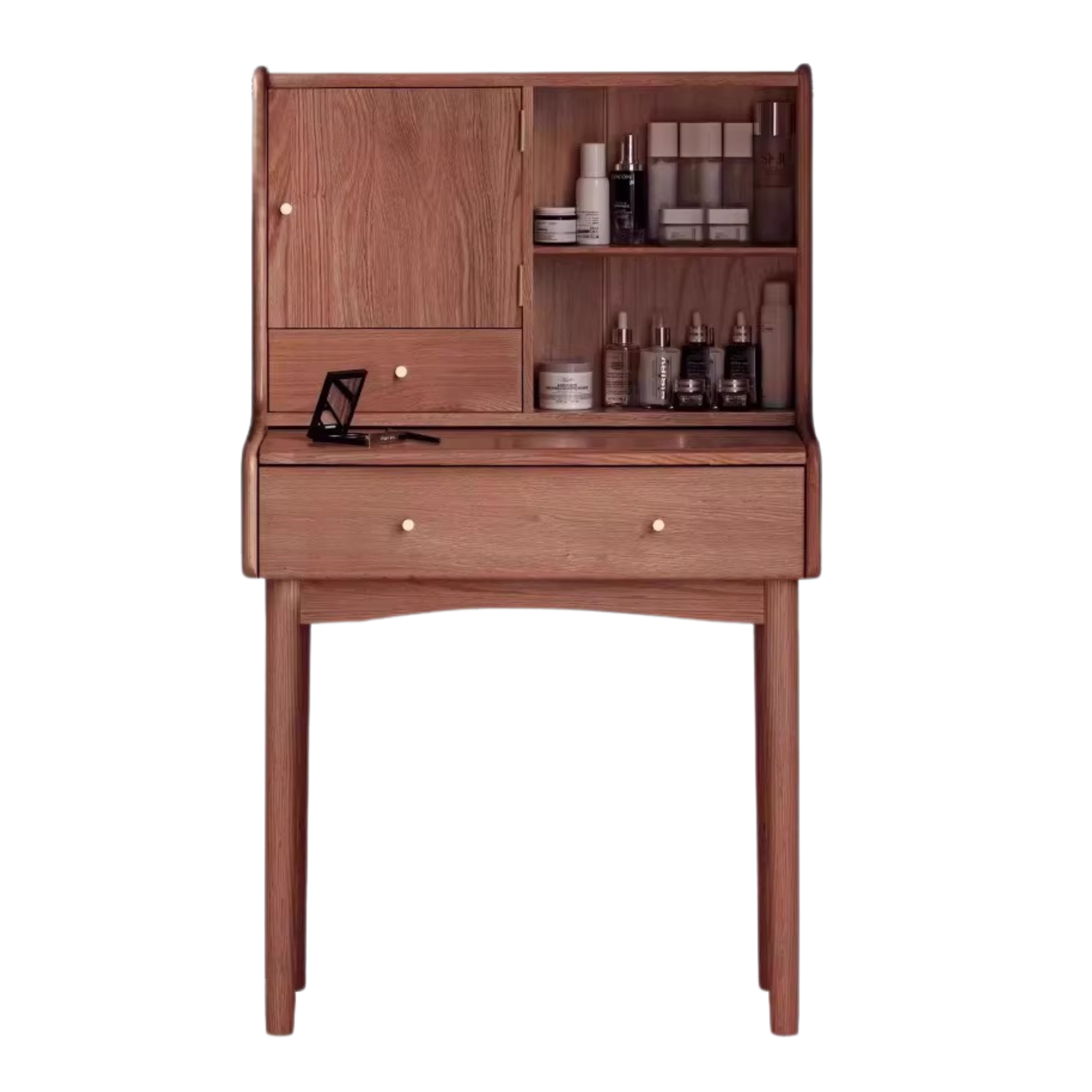 Oak Solid Wood, Solid Rubberwood Vanity Table, Makeup Table.