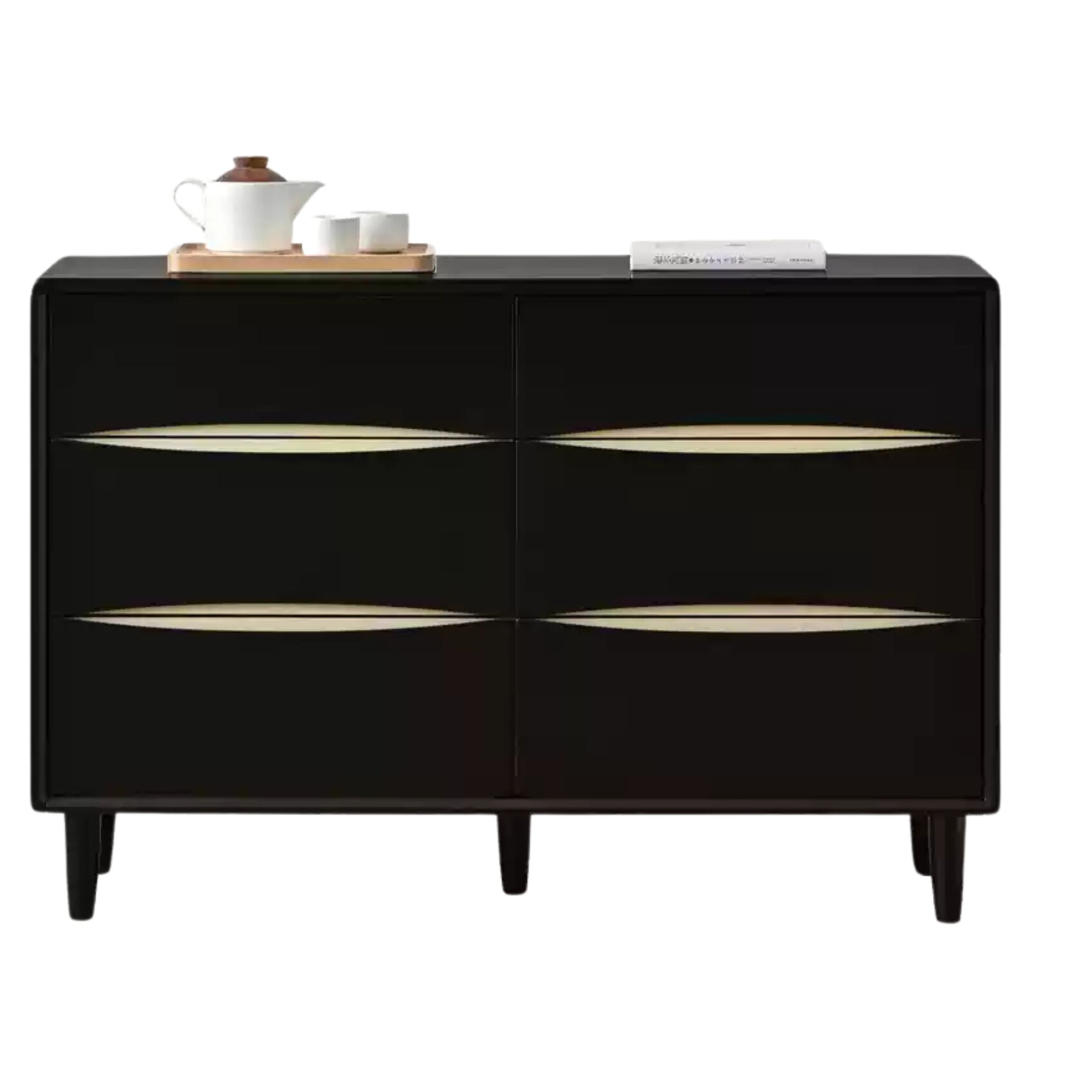 Solid Rubberwood Modern Drawer Cabinet.