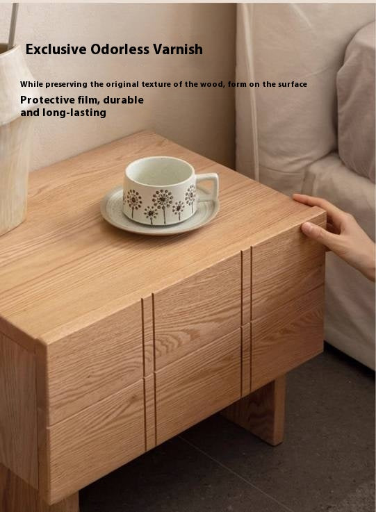 Oak, Black Walnut Solid Wood Wabi Sabi Nightstand