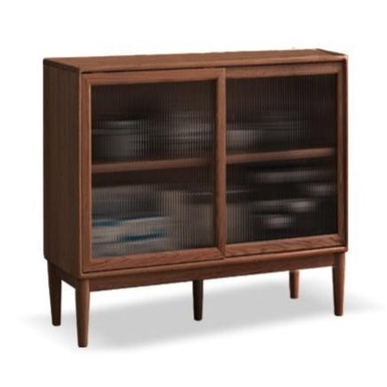 Ash Solid Wood Sideboard High Wine Cabinet Buffet