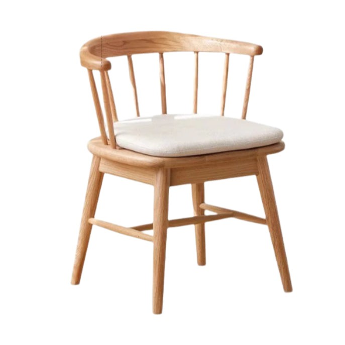 Black Walnut, Cherry, Oak Solid Wood Modern Rotating Soft Chair