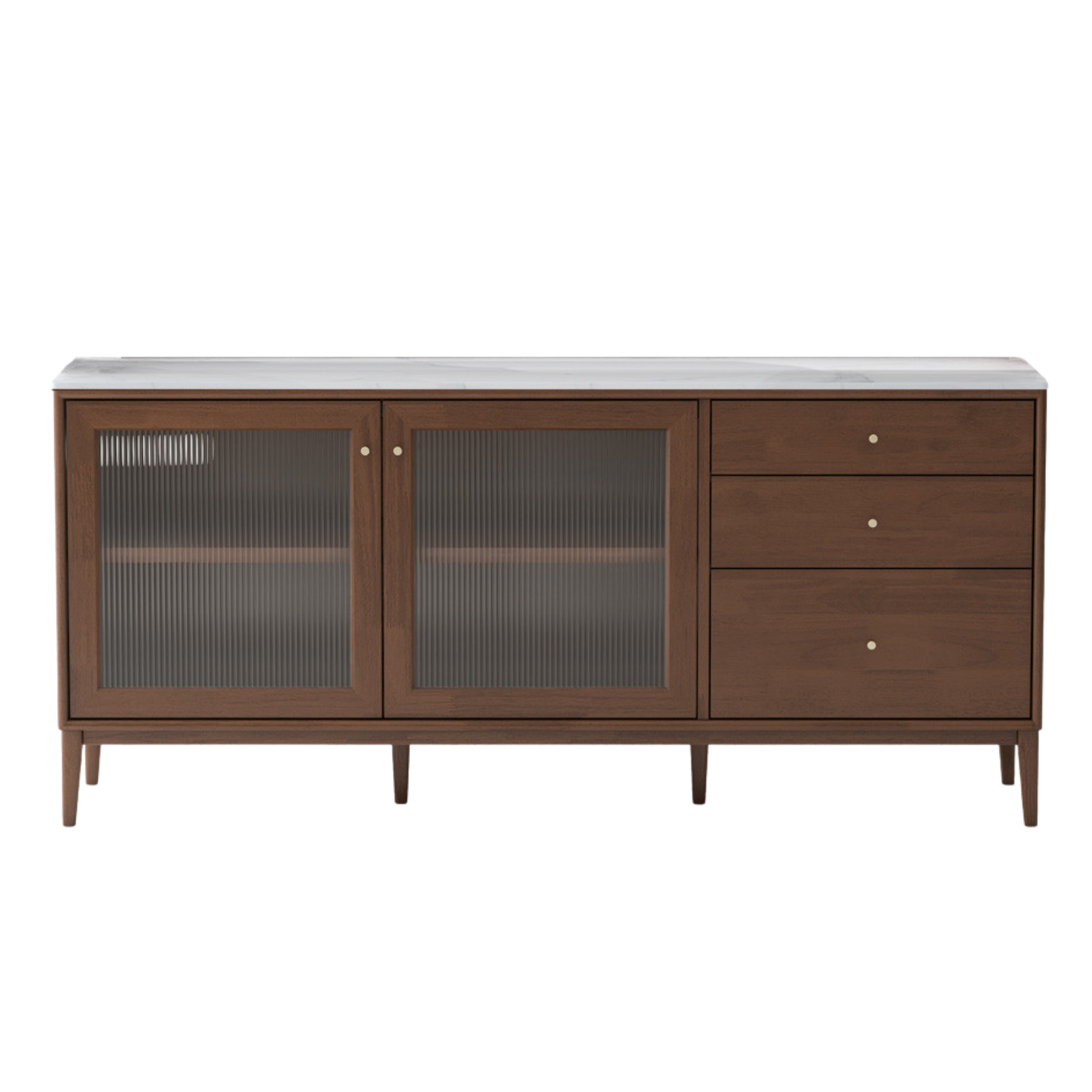 Oak Solid Wood, Solid Rubberwood Modern Dining Sideboard