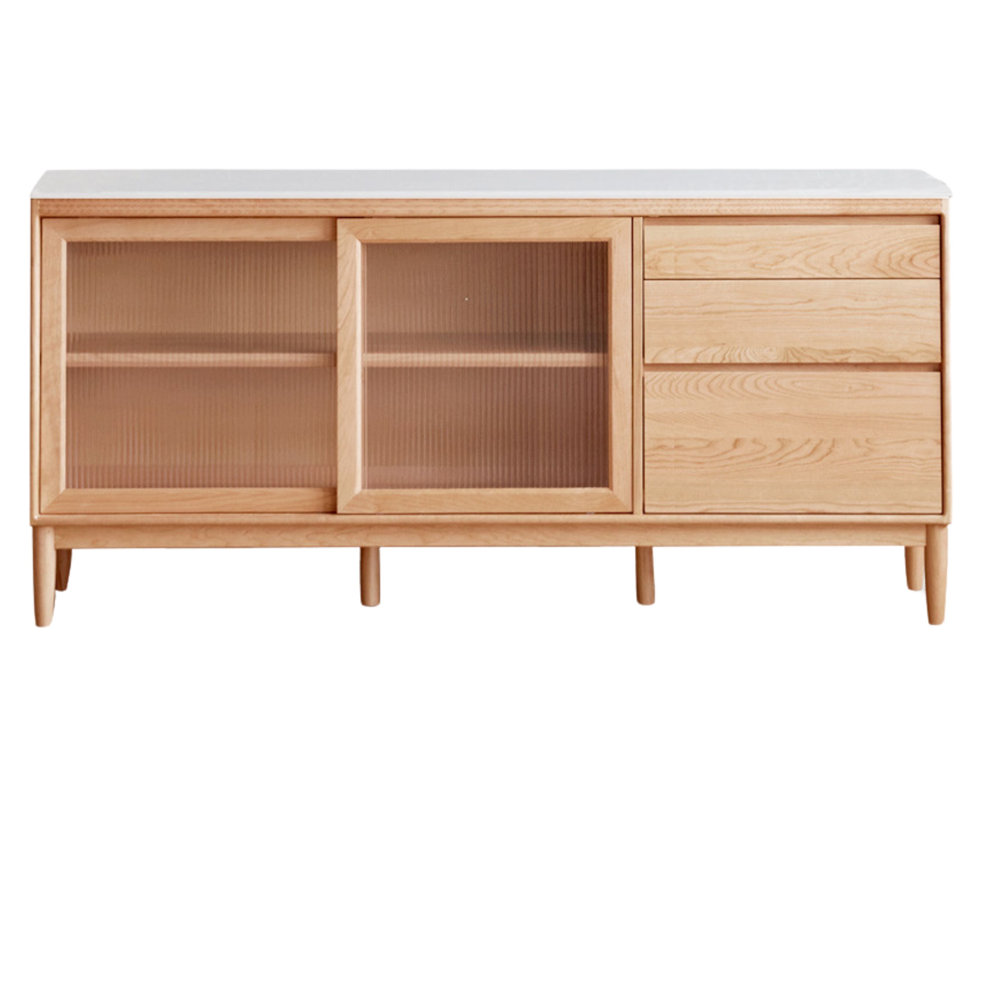 Oak, Ash Solid Wood Large Capacity Storage Sideboard