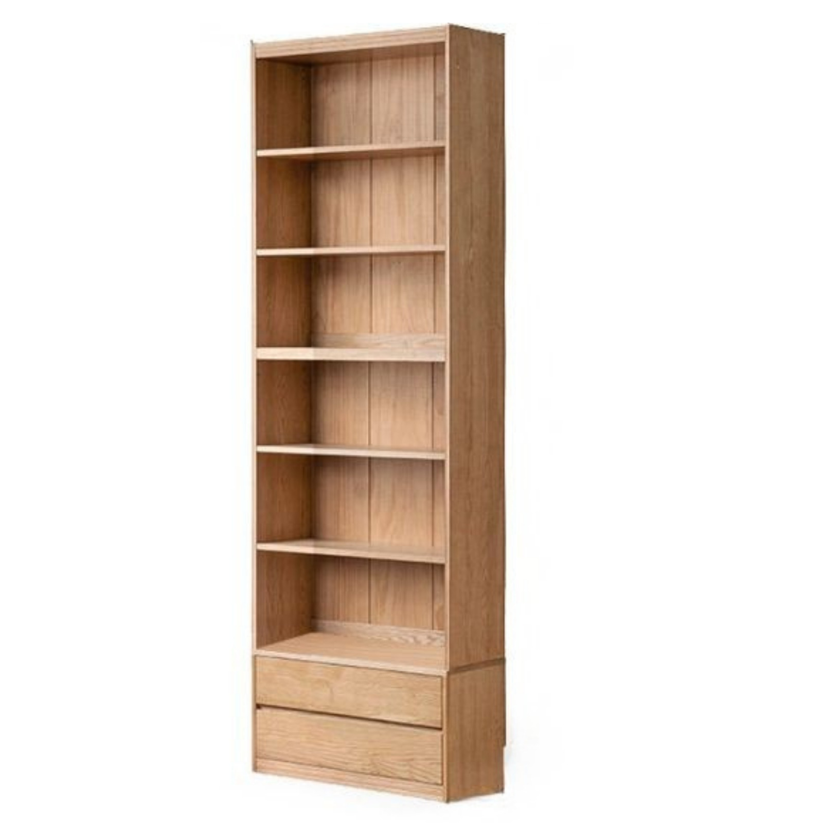 Oak, Ash Solid Wood Wall-Mounted Bookcase with Simple Storage Design