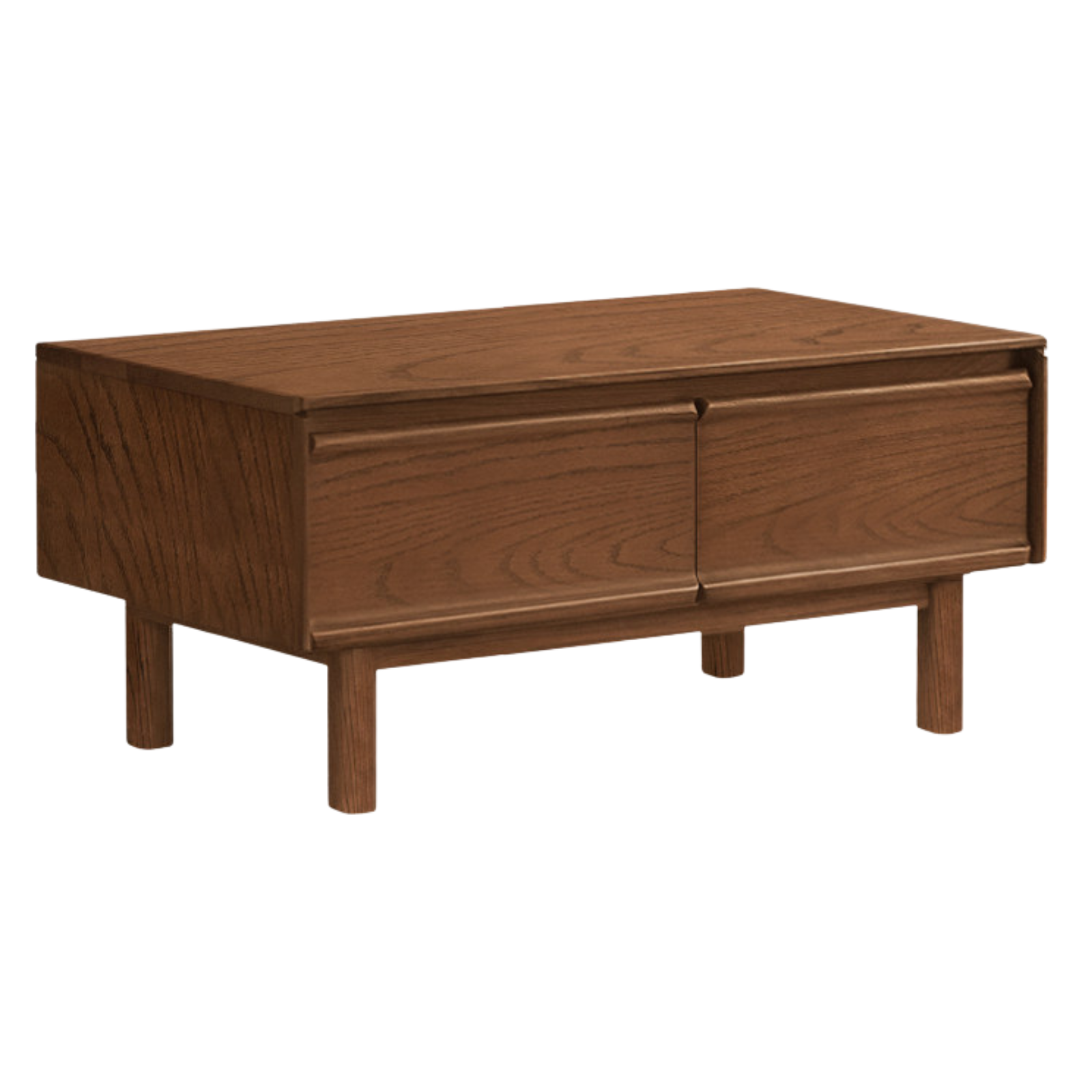 Black Walnut, Ash, Oak Solid Wood, Solid Longan Hardwood Modern Coffee Table